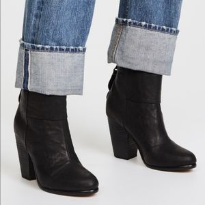 RAG & BONE LEATHER NEWBURY BOOTS Size 40